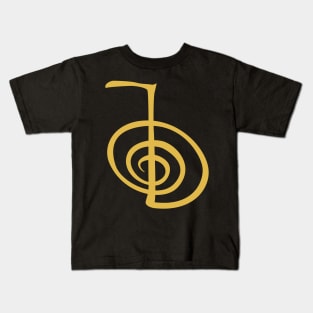 Cho ku rei Golden Reiki Symbol Kids T-Shirt